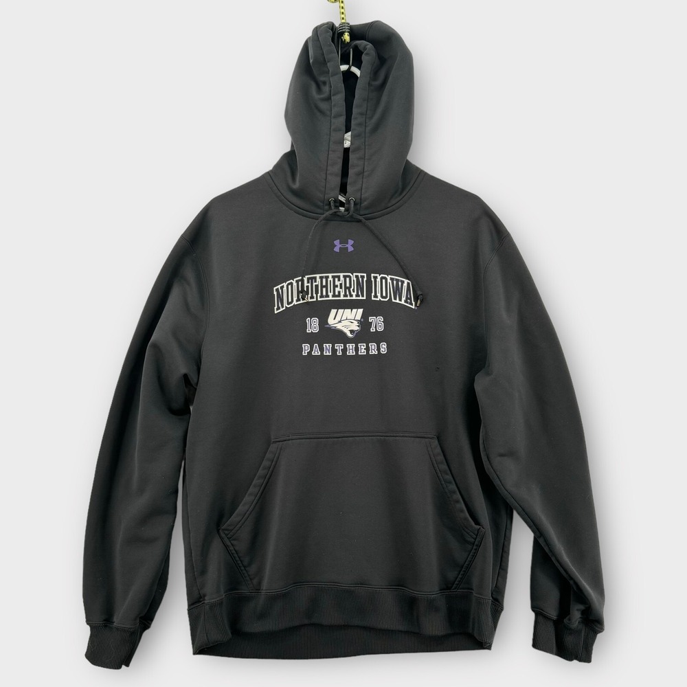 Under Armour University Mens Medium Northern Iowa Panthers UNI Hooded Sweatshirt